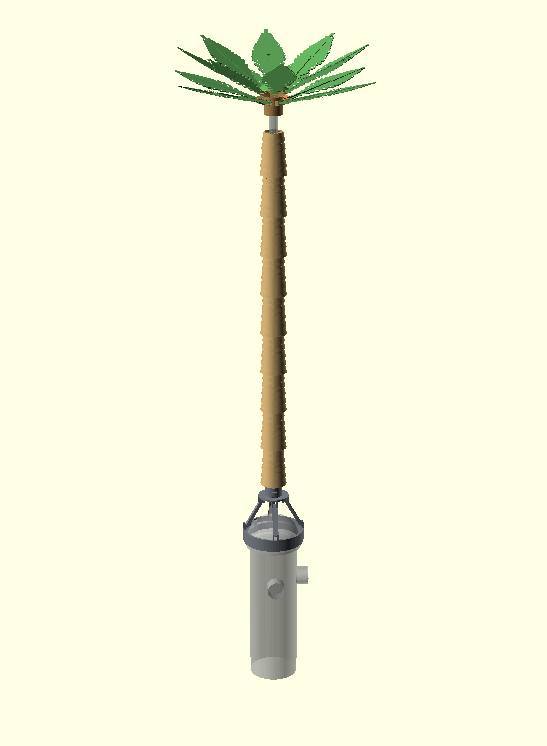 Render of the palm mister mounted on a NYC fire hydrant